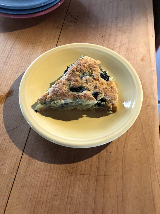 Lemon Blueberry Scone on a plate