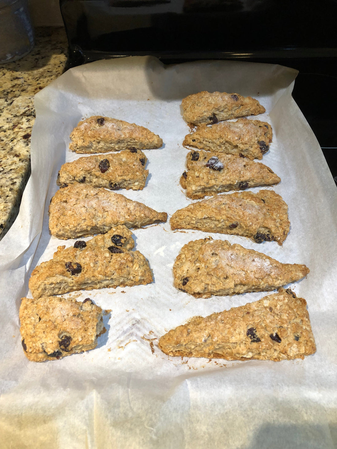 Cinnamon Oat Scones with Cranberries or Raisins