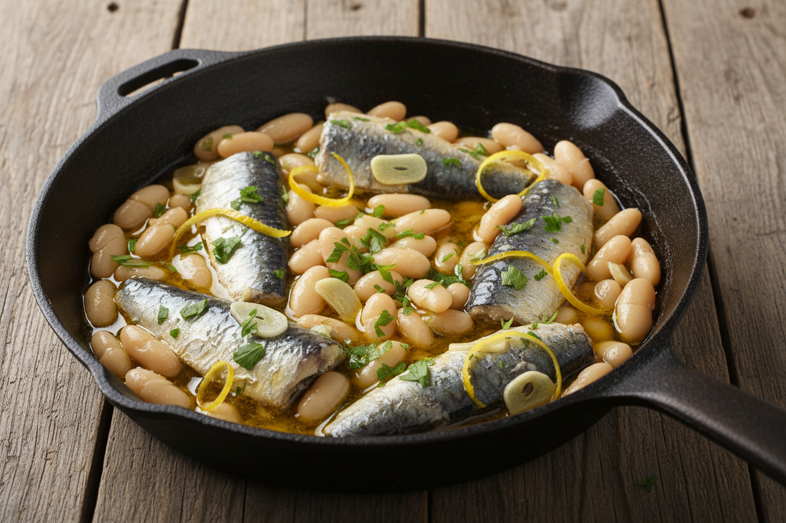 Sardine, White Bean & Lemon Skillet Recipe