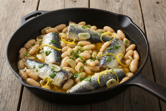 Sardine, White Bean & Lemon Skillet Recipe