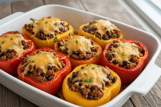 Turkey & Black Bean Stuffed Peppers Recipe